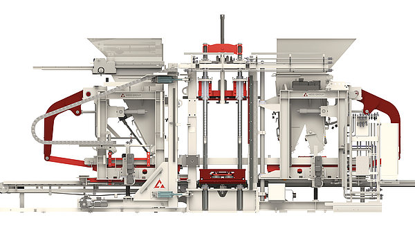 HESS RH 1450 machine overview showing the full assembly with filling units and frame structure.